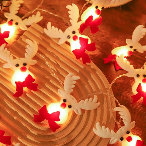 Luces De Cuerda De Muñeco De Nieve - Cable De Cobre Plateado - Luz Blanca Cálida - Para Decoración Navideña - 1 Unidad (1/5)