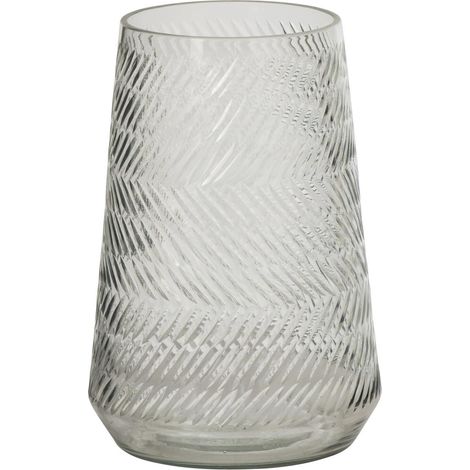 Vase Relief en Verre "Ingrid" 28cm Transparent (1/3)