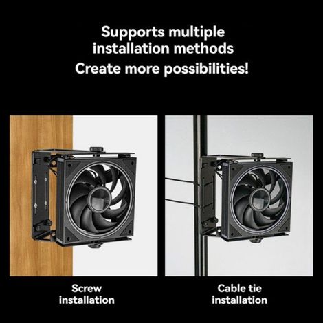 Support de Ventilateur Multifonction pour Boîtier PC, Support de Ventilateurs Externes pour Ventilateurs PC de 120 et 140 mm, Rotati (1/5)