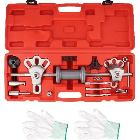 Jeu d'extracteurs de moyeu de roue, 17 pièces, acier allié de haute qualité, boîte de rangement organisée, facile à utiliser, applications polyvalentes (1/5)