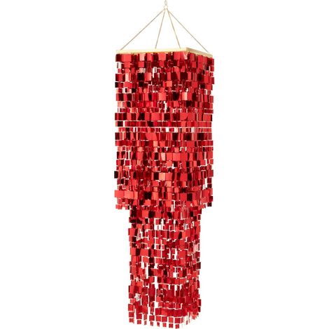 Abat-Jour Suspension Design "Disco" 180cm Rouge (1/5)