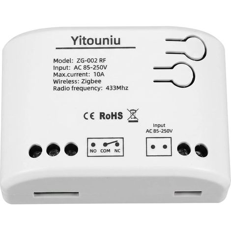Module Relais Intelligent ZigBee 1 Canal, AC 85-250V / USB 5V, Compatible avec Passerelle ZigBee, Modes Impulsion et Auto-Verrouillage (1/5)