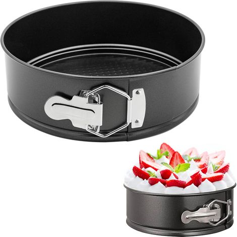 Moule à Charnière,8 inch(env. 20 cm) Moule à Gàteau Rond,Moule a Charlotte,Cercle a Patisserie,Moule Gateau avec Fond Amovible,Moule a Cake,pour les gâteaux,pizzas et crêpes (1/5)