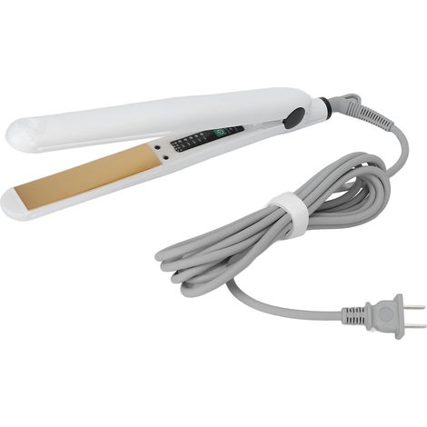 Lisseur professionnel étanche en céramique, fer à lisser blanc, température réglable 110‑240V, prise US. (1/5)