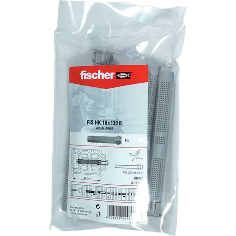 Fischer 8x Douille d'ancrage FIS H 16 x 130 K plastique - 044584