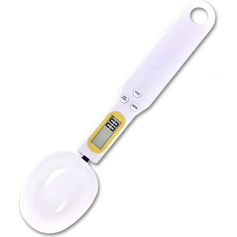 Cuchara medidora con graduaciones de 0,1 g a 500 g, cuchara medidora con pantalla LCD, báscula de alimentos multifuncional, báscula de cocina para especias/hierbas/proteínas/leche en polvo. (1/5)