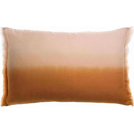 VIVARAISE - Coussin décoratif Zeff Shade en lin cuivre - Effet dégradé tie and dye, 40 x 65 cm (1/4)