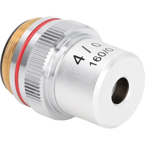 Objectif de microscope achromatique argenté 4X avec interface standard de 20,2 mm. (1/5)