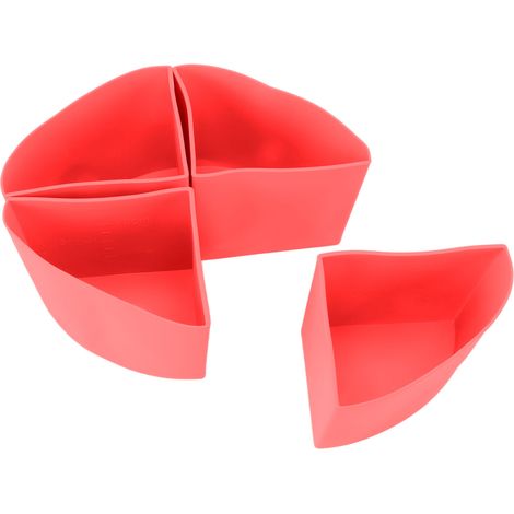 Doublure de séparation pour mijoteuse 4 en 1 en silicone réutilisable et étanche pour cocotte de 6 litres (rouge) (1/5)