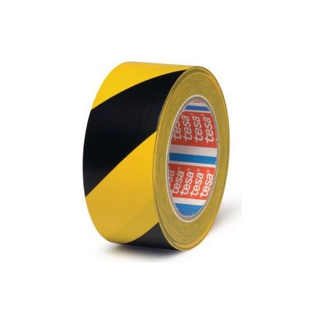 Tesa 04169 Cinta de Marcaje Negro Amarillo 33 m x 5 cm (1/5)