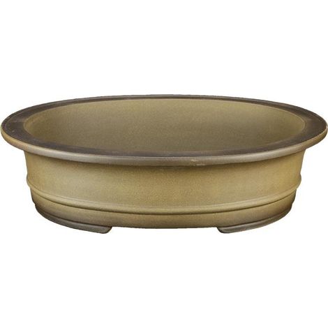 Vaso per bonsai ovale in gres 40x31x10,5 cm - SM031