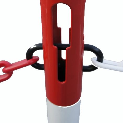 Barrière sécurité RS PRO Rouge/Blanc en Acier Haut. 1000 mm ( Prix pour 1 ) (1/5)