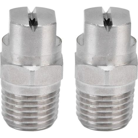Embout de pulvérisation à ventilateur plat en acier inoxydable, forte ténacité, Durable, débit d'eau réglable, buse d'atomisation grand Angle 65 °, 2 pièces (1/5)