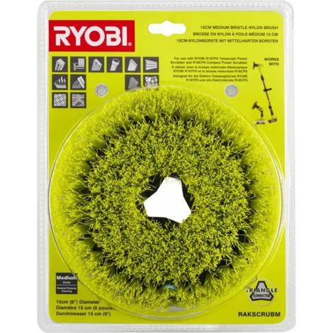 191366 Ryobi Mittelfeste Scheuerbürste
