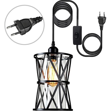 Suspension à intensité variable Moderne en Noir Inox Avec contrôle de fil (1/5)