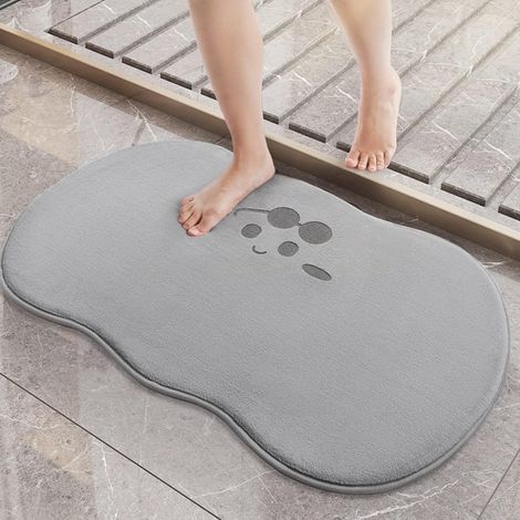 Tapis Absorbant Salle de Bain,Moquette Salle de Bain Lavable en Machin Séchage Rapidement,40x60cm (1/5)