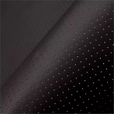 CCYKXA Faux Leather Self-Adhesive Patch, Black Perforated Leather Repair Kit, Self-Adhesive Fabric, Faux Leather Vinyl (1/5)