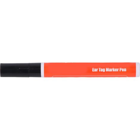 Marqueur pour boucle auriculaire noir indélébile pointe fine portable stylo marquage identification bétail pour porc vache mouton (1/5)