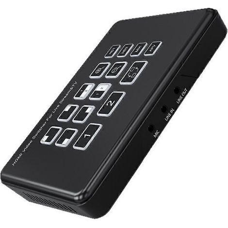 Dualer HDMI 2-Kanal Live-Video-Umschalter für Live-Streaming-Kameras – US-Stecker (1/5)