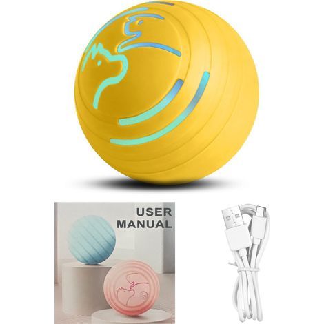 Interactive vibrating dog ball with colorful light, 4 operating modes, moves on its own to keep dogs safely occupied, durable TPU, 2.2-inch automatic shaking toy (1/4)