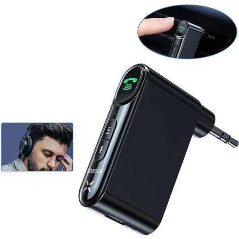 Récepteur Bluetooth AUX pour voiture, adaptateur sans fil pour appels et musique, kit mains libres autoradio (1/5)