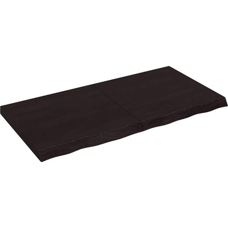 vidaXL Tablero mesa madera roble tratada marrón oscuro 120x60x(2-6) cm (1/5)