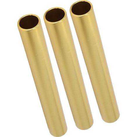 Set aus 3 Wettkampf-Staffelstäben, leuchtende Farbe, aus perforierter Aluminiumlegierung, für Training und Wettkampf (gelb). (1/5)