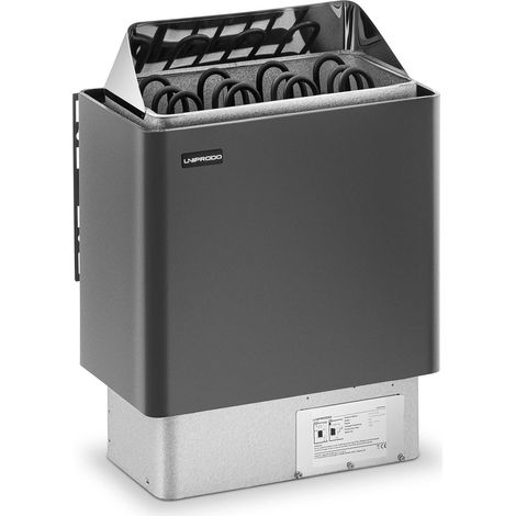 Helloshop26 – Poêle de sauna 6 kW pour cabines 5-9 m³ – Thermostat intégré – Chauffe rapide jusqu'à 110 °C – Capacité 10 kg de pierres (1/5)