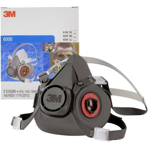 3M Maschera 6300 Large per usi gravosi gas polvere vapore filtri intercambiabili