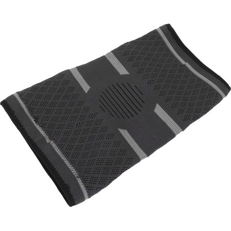Atmungsaktive Kniebandage aus Nylon mit Kompressionsfunktion, rutschfest, graue Knieschutzbandage (XL) (1/5)
