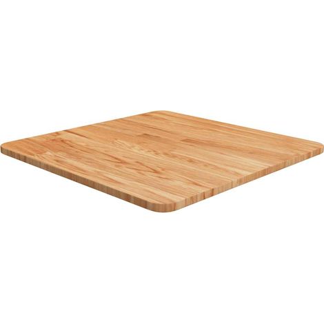 Dessus de table carré en chêne massif verni marron clair 50 x 50 x 1,5 cm - PANGIVO (1/4)