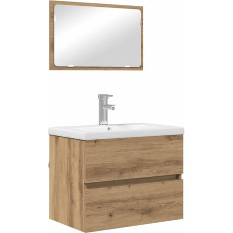 Maison Exclusive - Badezimmermöbel-Set 3 pcs Artisan-Eiche Holzwe