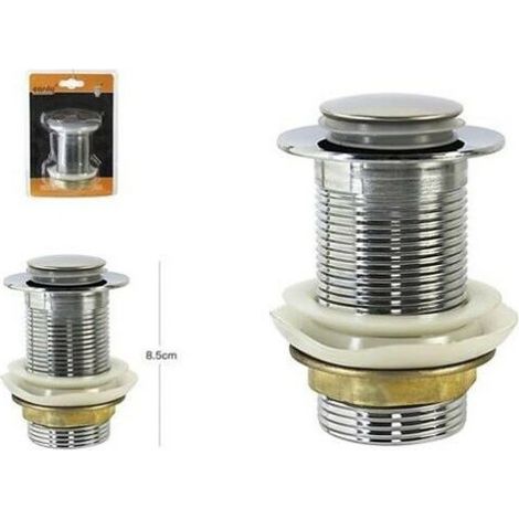 Cleafe - Tappo Piletta Scarico Cromato Clip Per Lavabo Bidet Vasca Lavandino 10259 -