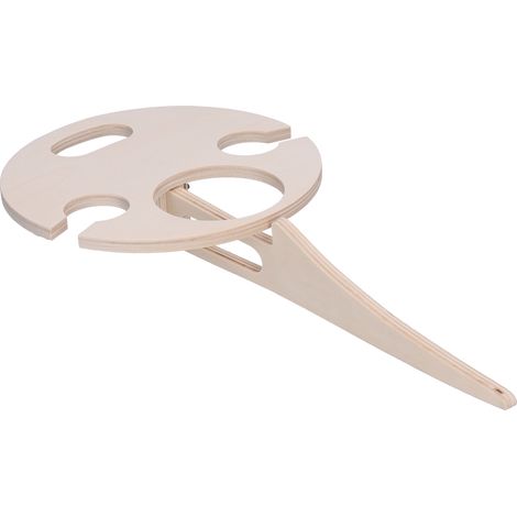 Table pique-nique bois pliante – porte-verre vin – camping voyage – modèle 1