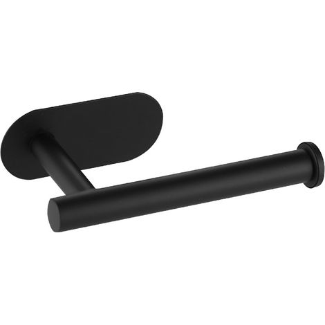 Wandmontierter Toilettenpapierhalter aus Edelstahl 304, poliertes Schwarz. 1 Stück. (1/5)