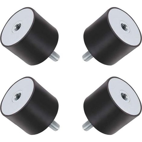 4pcs M8 2020mm Double Extrémités Vis Absorbeur Anti Vibration Isolateur en Caoutchouc Bobine Montages Bateau Voiture Silencieux Bloc Damper. (1/5)