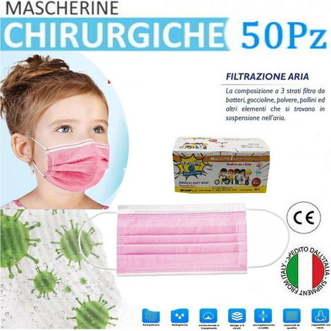 Trade Shop - HERSTELLUNG MASCHER FÜR MONOUSISCHE BAMBINE IN TNT 3 STRATI PROTETTI VISO 50PZ -