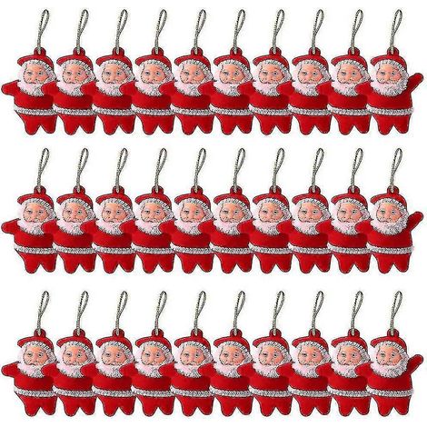 Pendentif Père Noël pour décoration de sapin de Noël - Ornement suspendu Père Noël - Figurine (1/5)