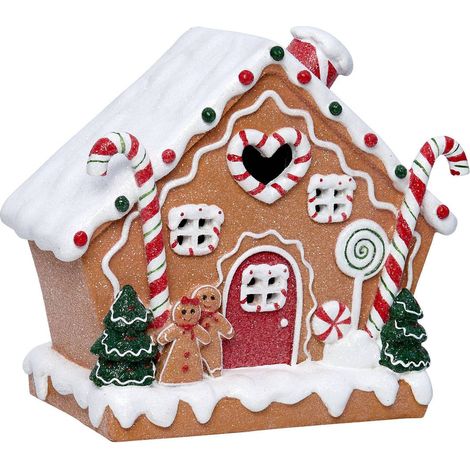 Casetta natalizia luminosa con 2 led, altezza 19 cm, alimentata a batterie - Feeric lights & christmas (1/4)