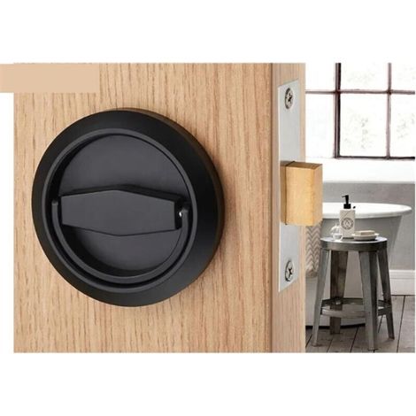 Poignée en acier inoxydable, encastrée, sans clé, pour l'extérieur, Home Hardware, 1 pièce, noire (1/4)