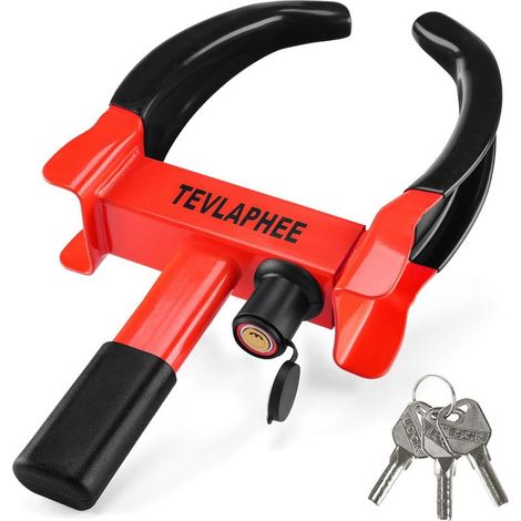 1 Reifenklemme, hochfester Stahl, bohrsicher, 3 Schlüssel, für PKW, Wohnmobil, Anhänger (1/5)