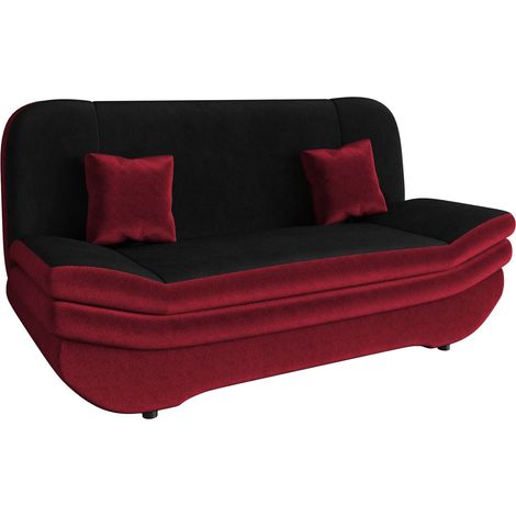 Mobilier1 – Canapé convertible 3 places avec coffre de literie – Mécanisme Click-Clack – Dimensions 200x90x95cm – Tapisserie élégante