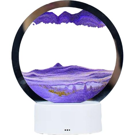 Lampe à sable mouvant 3D sur pied avec lumière, décoration de bureau personnalisée, cadeau idéal pour un anniversaire ou Noël, résistant à l’usure, 20 x 16 cm, 10 cm, pour tables (1/5)