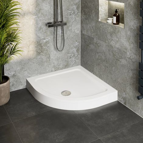 Easy Plumb Quadrant Shower Tray With Chrome Waste 900 x 900mm