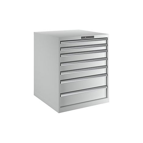Schubladenschrank 36x36E H850xB717xT725mm 7 Schubladen Vollauszug RAL7035 LISTA (1/2)
