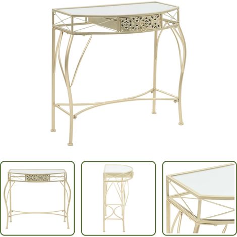 Metallbeistelltisch - Beistelltisch Französischer Stil Metall 82x39x76 cm Golden (1/5)