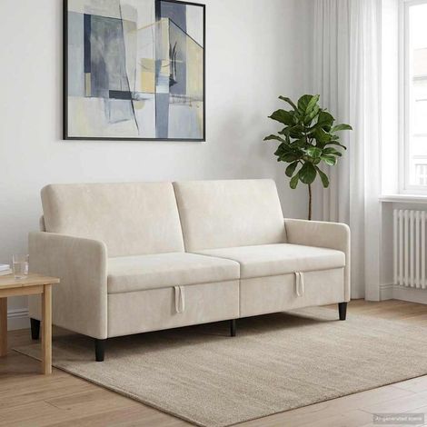 Teenpull – Sofa mit Stauraum Creme 192 x 78 x 87 cm Polyester (1/5)