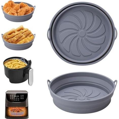 Moule en Silicone Pliable pour Air Fryer - 2 Pièces - Résistant à la Chaleur - Antiadhésif (1/5)