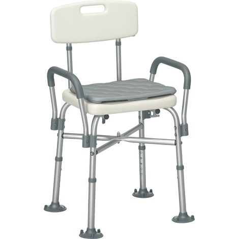 Silla de ducha, altura regulable, reposabrazos de apoyo, T1005-01-05972 (1/2)