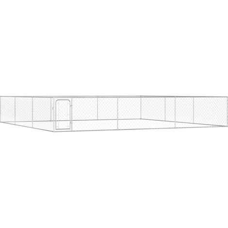 vidaXL Perrera de exterior de acero galvanizado 6x6x1 m (1/5)
